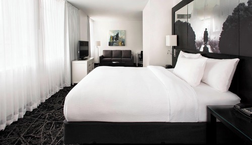 Suite estudio, 1 cama de matrimonio grande con sofá cama