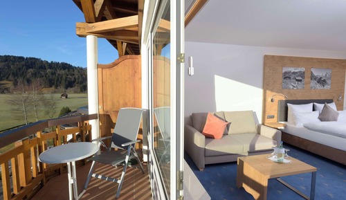 Habitación Deluxe, 1 cama doble, balcón, vistas a la montaña