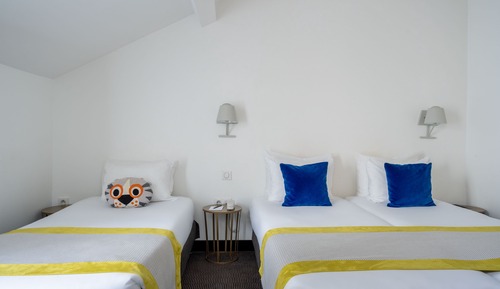 Habitación triple, terraza
