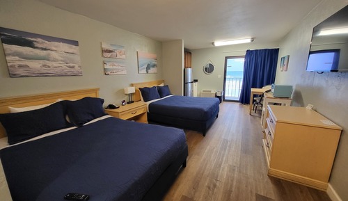 Suite estudio estándar, 2 camas de matrimonio, cocina básica, frente al mar
