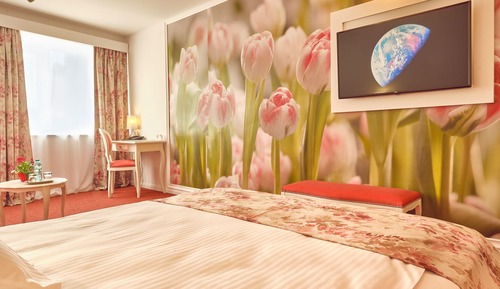Deluxe Double Room with Sofa, Palace of Parliament view