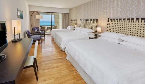 Habitación familiar, 1 cama de matrimonio grande, vistas al mar