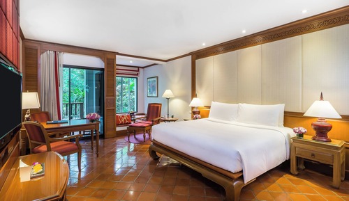 Habitación, 1 cama de matrimonio grande, no fumadores, vistas al jardín (Balcony)