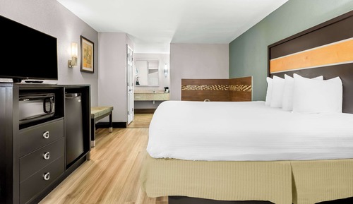 Suite, 1 cama de matrimonio grande, fumadores, frigorífico y microondas