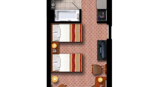 Habitación ejecutiva, 2 camas dobles, no fumadores, planta ejecutiva
