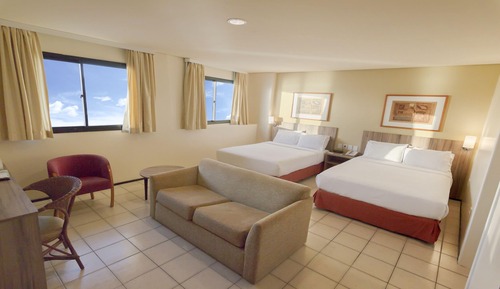 Habitación estándar, 2 camas dobles, vistas al mar