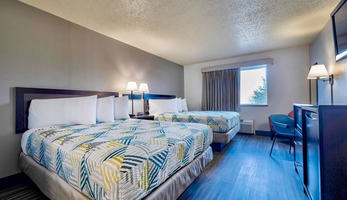 Habitación estándar, 2 camas de matrimonio, no fumadores, frigorífico y microondas