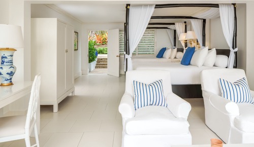 Habitación estándar, 2 camas dobles, balcón, frente al mar