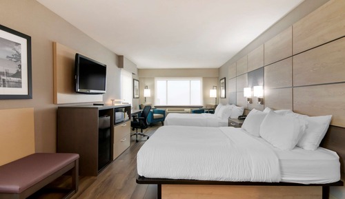 Habitación estándar, 2 camas de matrimonio, no fumadores, frigorífico y microondas