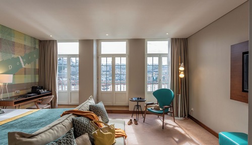 Habitación con 1 cama doble o 2 individuales, balcón, vistas al río (Vintage Grand)