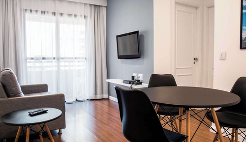 Apartamento Premium, 1 cama casal 1 cama solteiro e 1 banheiro