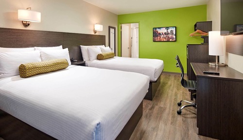 Habitación estándar, 2 camas de matrimonio, no fumadores, frigorífico y microondas