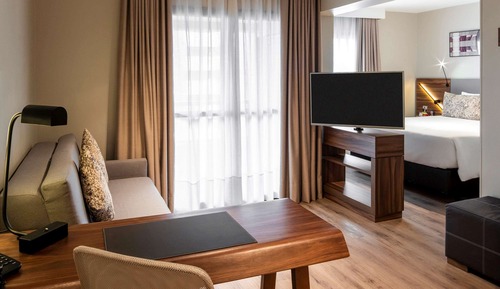 Apartamento ejecutivo, 1 cama de matrimonio grande, cocina