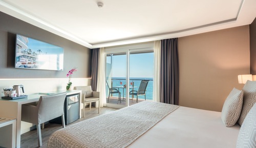 Habitación ejecutiva doble de uso individual, terraza, vistas al mar