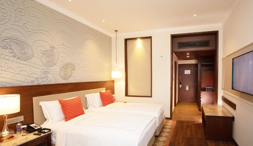 Habitación superior, 2 camas individuales, vistas al jardín