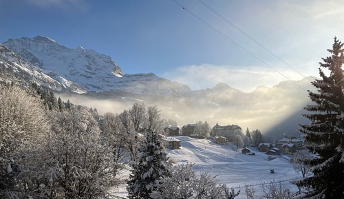 Habitación doble, balcón, vistas a la montaña (Jungfrau)