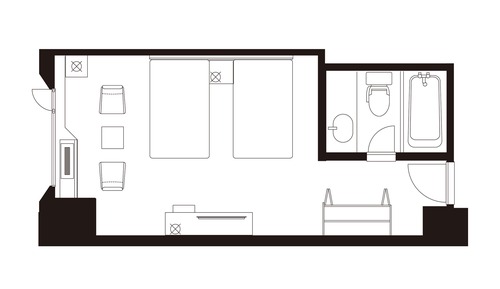 Habitación Deluxe con 2 camas individuales, no fumadores, vistas al jardín