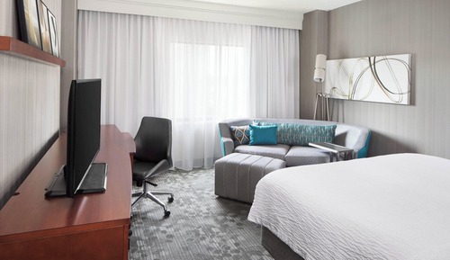 Habitación, 1 cama de matrimonio grande con sofá cama, vistas a la ciudad