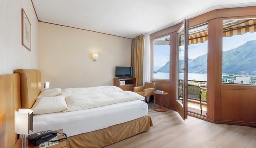 Habitación panorámica doble, balcón, vistas al lago