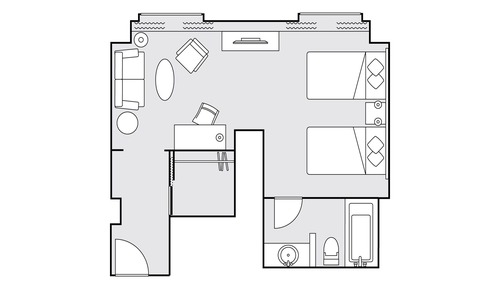 Habitación Grand con 2 camas individuales, no fumadores (Classic)