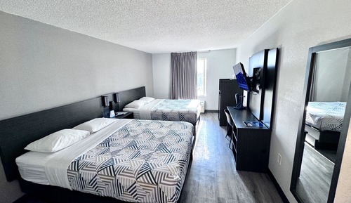 Habitación estándar, 2 camas de matrimonio, no fumadores, frigorífico y microondas