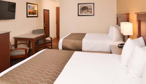 Habitación estándar, 2 camas dobles, no fumadores (Shower Only;Pet Friendly;Small Room)