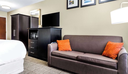 Habitación, 1 cama de matrimonio grande con sofá cama, accesible para personas con discapacidad