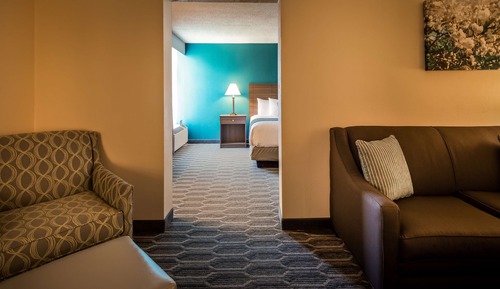 Suite, 1 cama de matrimonio grande, no fumadores, frigorífico y microondas (Pet Friendly)