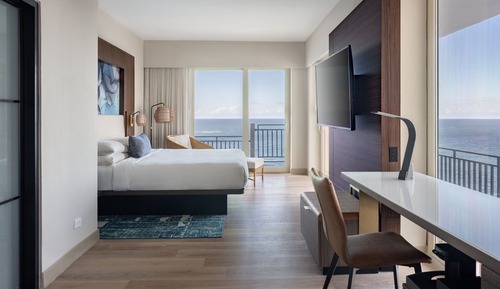 Habitación, 1 cama de matrimonio grande, no fumadores, frente al mar