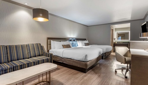 Habitación estándar, 2 camas de matrimonio, no fumadores, frigorífico y microondas