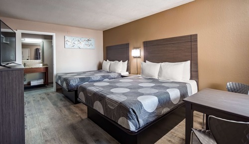 Habitación estándar, 2 camas de matrimonio, fumadores, frigorífico y microondas