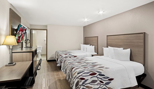 Habitación Deluxe, 2 camas de matrimonio, accesible para personas con discapacidad (Poolside)