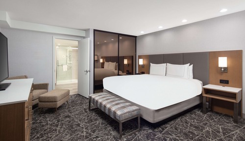 Suite, 1 cama de matrimonio grande, accesible para personas con discapacidad (Roll-In Shower)
