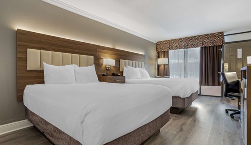Habitación estándar, 2 camas de matrimonio, no fumadores, frigorífico y microondas