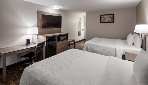 Habitación estándar, 2 camas de matrimonio, no fumadores, frigorífico y microondas