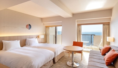 Habitación Premium con 2 camas individuales, no fumadores, vistas al mar