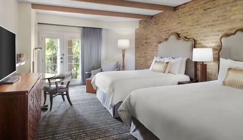 Habitación Premier, 2 camas de matrimonio, vistas al río