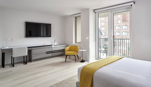 Estudio, 1 cama de matrimonio, accesible en silla de ruedas, balcón