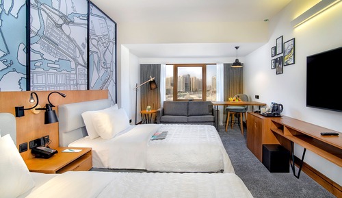 Habitación Deluxe, 2 camas individuales, fumadores, vistas a la ciudad