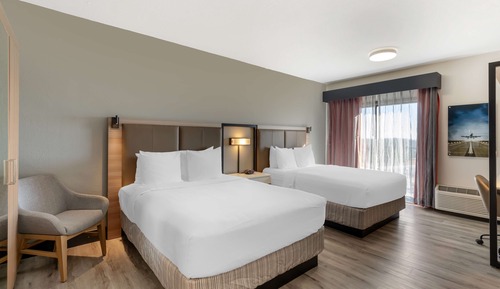Habitación estándar, 2 camas de matrimonio, accesible para personas con discapacidad, balcón