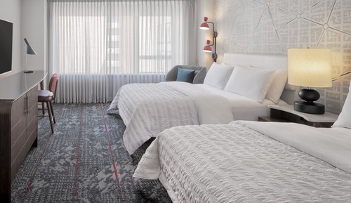 Habitación Deluxe, 2 camas de matrimonio, vistas a la ciudad