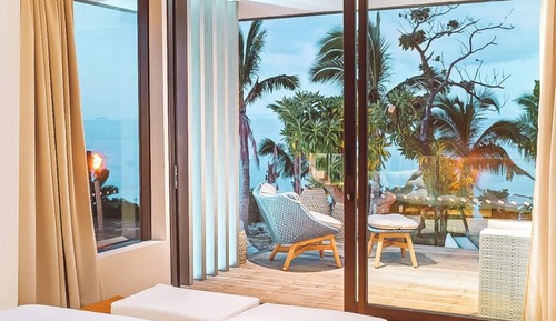 Villa de lujo, 3 habitaciones, vistas a la playa, frente a la playa