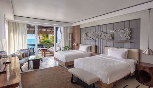 Suite junior, 2 camas individuales, frente a la playa (Frangipani)