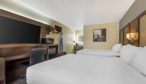 Habitación estándar, 2 camas de matrimonio, no fumadores, frigorífico y microondas