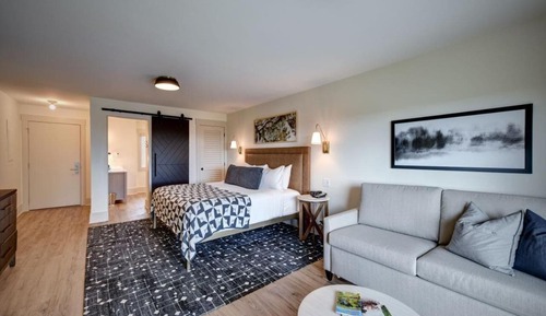 Habitación, 1 cama de matrimonio grande con sofá cama, balcón