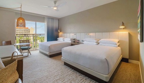 Habitación, 2 camas de matrimonio, balcón, vistas al complejo turístico