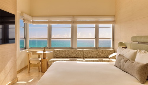 Habitación, 1 cama de matrimonio grande, frente al mar