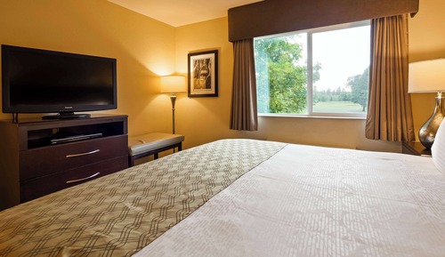 Suite, 1 cama de matrimonio grande, balcón, vistas al campo de golf (Living Room)
