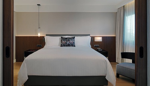 Suite, 1 cama de matrimonio grande con sofá cama, vistas al parque, en esquina (Corner)