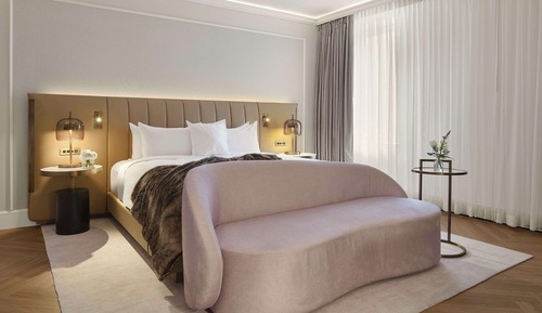 Habitación, 1 cama de matrimonio grande, accesible para personas con discapacidad, bañera